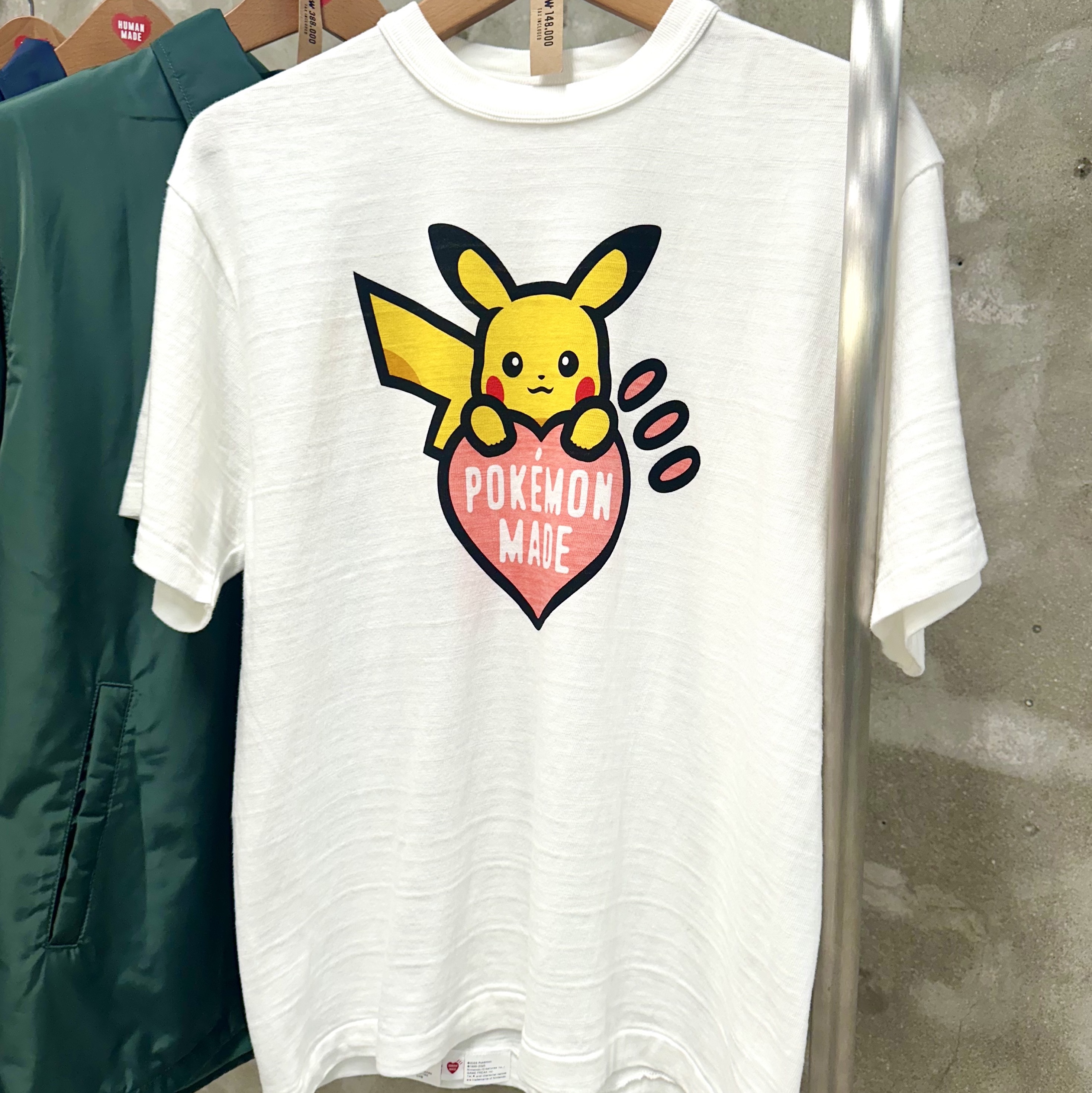 Human Made x Pokemon Graphic T-Shirt White Coral Pink - Seoul Store Exclusive 착용 스타일