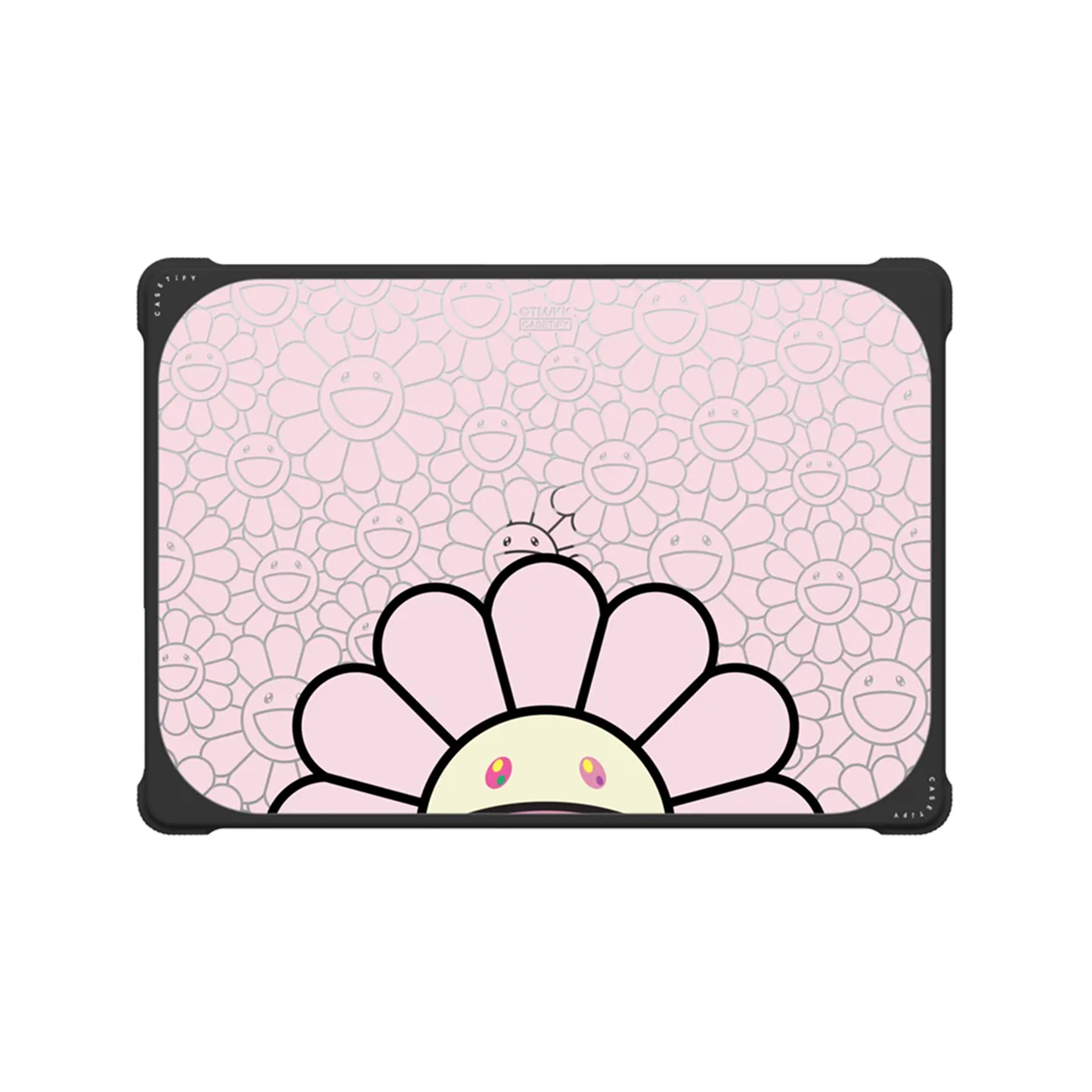 케이스티파이 x 무라카미 타카시 스마일 핑크 맥북 바운스 케이스 블랙(Casetify x Murakami Takashi Smile Pink MacBook Bounce Case Black)