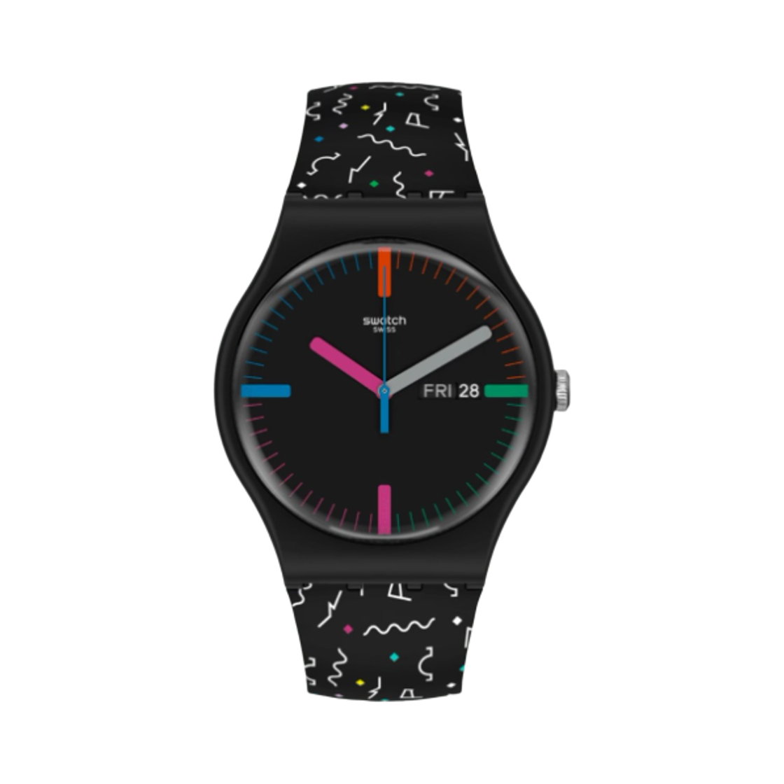 스와치 더 인덱스터 41mm 쿼츠 블랙(Swatch The Indexter 41mm Quartz Black) - 1