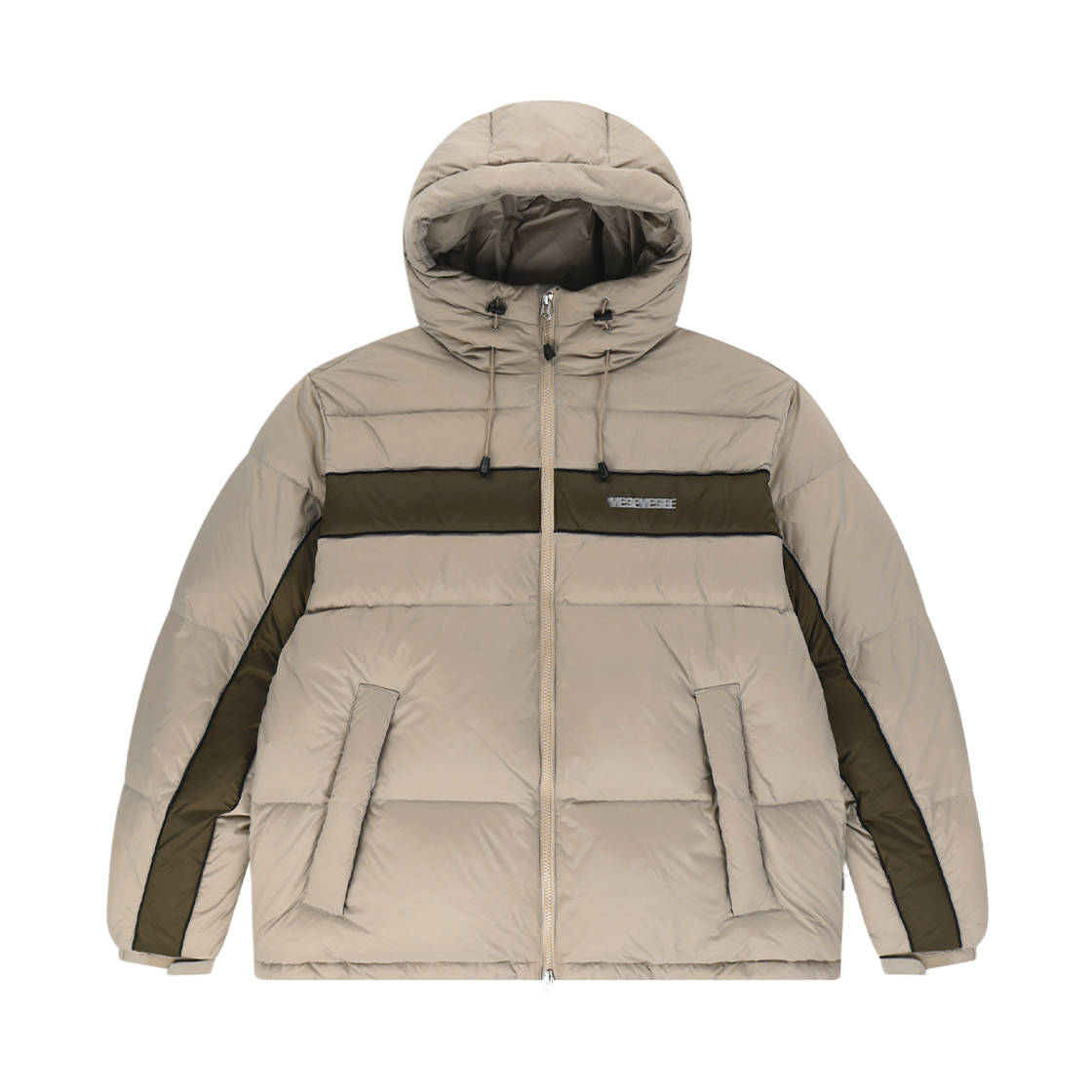 예스아이씨 패널 다운 재킷 베이지(YESEYESEE Paneled Down Jacket Beige)