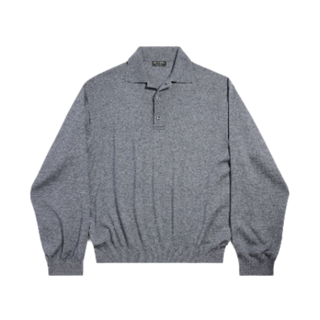 849966T17561167 Balenciaga Polo Neck Sweater Heather Grey