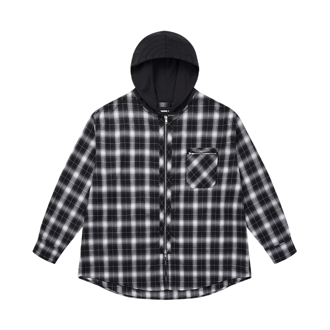 인세인개러지 인세인 플란넬 패디드 후디 셔츠 - 블랙(INSANE GARAGE Insane Flannel Padded Hoodie Shirt_Black)
