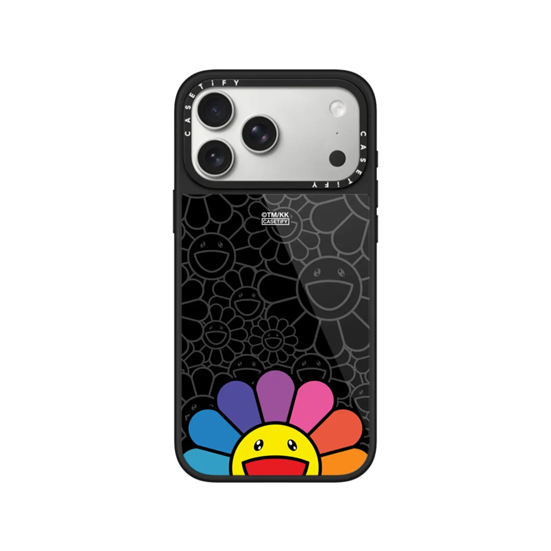 케이스티파이 x 무라카미 타카시 아이폰 스마일 레인보우 폰 맥세이프 글레이즈드 케이스(Casetify x Murakami Takashi iPhone Smile Rainbow Phone Magsafe Glazed Case)