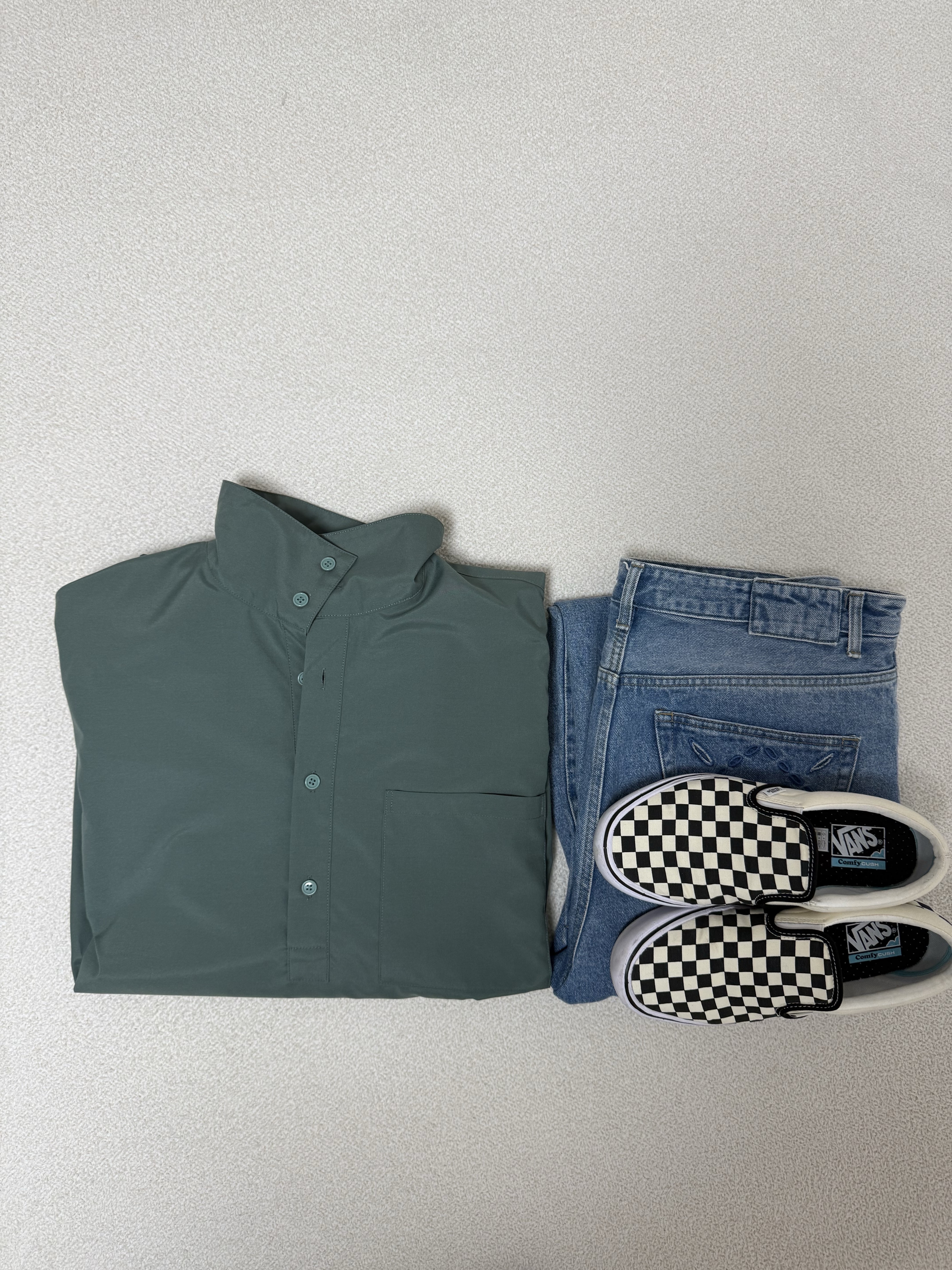 Vans Slip-On ComfyCush Checkerboard 착용 스타일 - 1