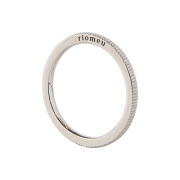 Riomeu Stripe Steel Ring Silver