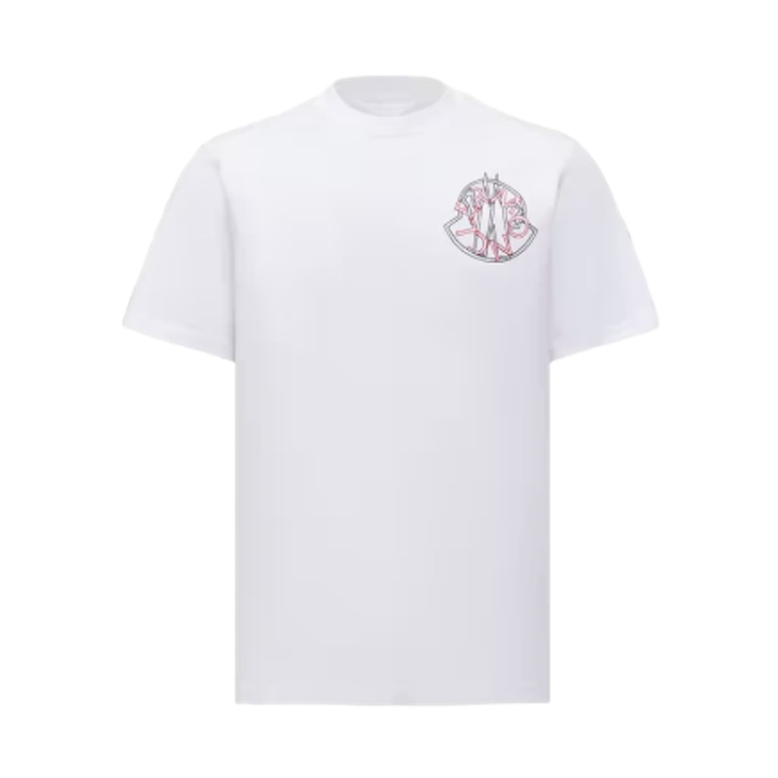 K2-091-8C00045-89AJS-00A Moncler Overlapped Logo Cotton T-Shirt White - 25FW