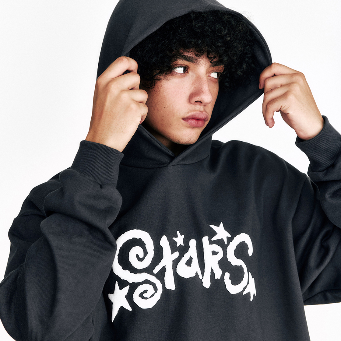 쎄르페 스타 엠보 후드티 차콜(SSERPE Star Embossed Hoodie Charcoal) - 2