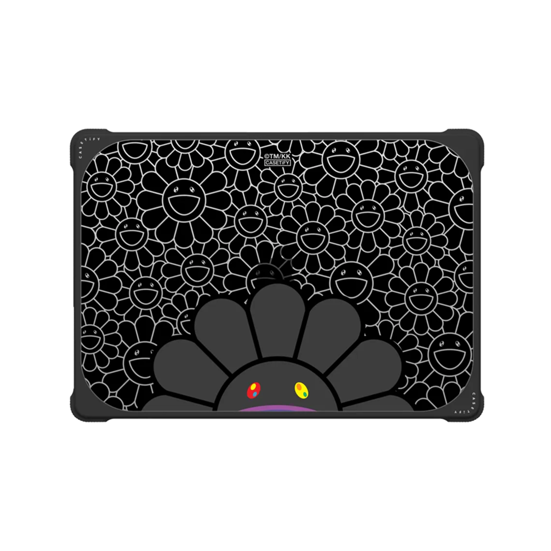 케이스티파이 x 무라카미 타카시 스마일 블랙 맥북 바운스 케이스 블랙(Casetify x Murakami Takashi Smile Black MacBook Bounce Case Black)
