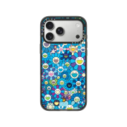 Casetify x Murakami Takashi iPhone Flowers Bloom Blue Phone Magsafe Impact Case