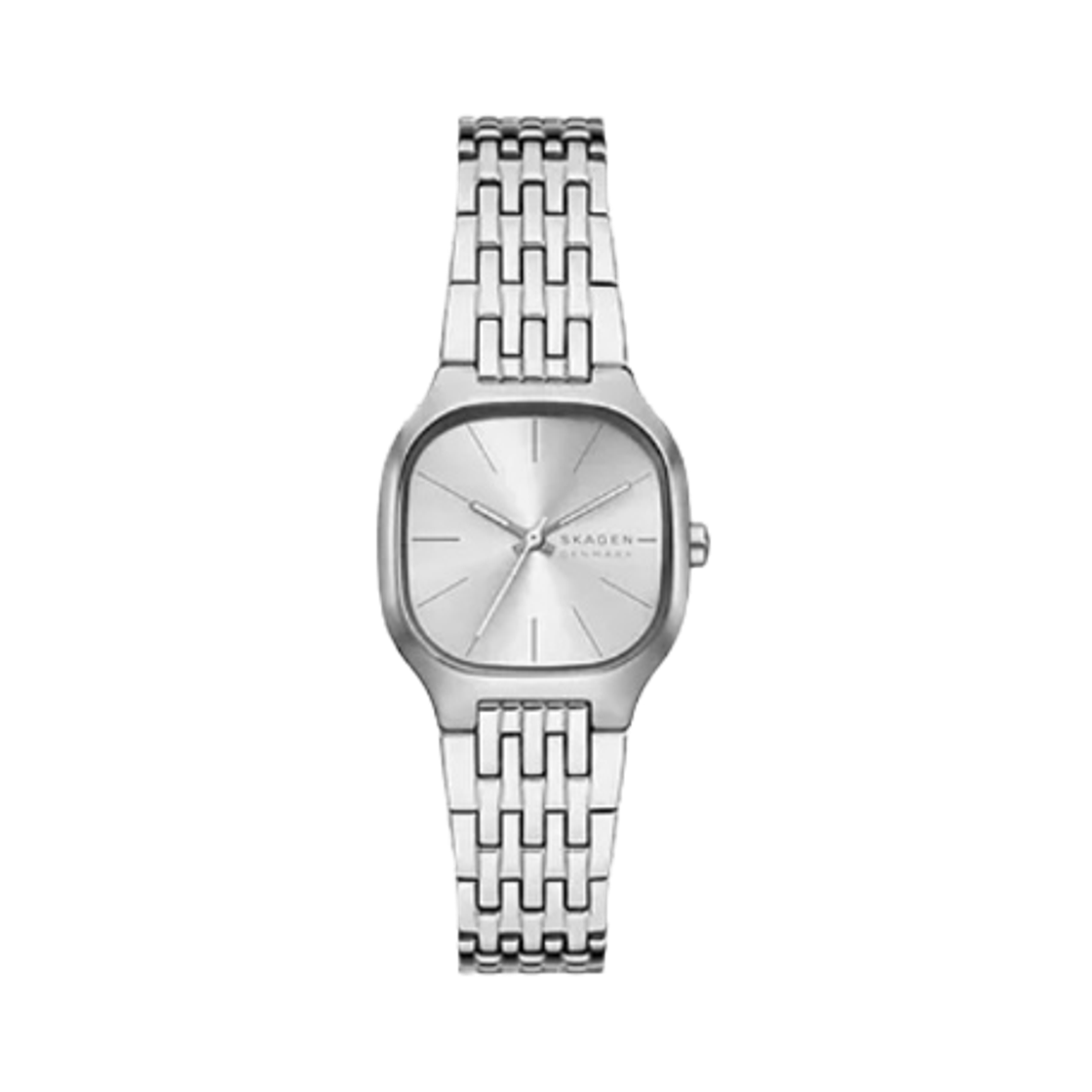 스카겐 멜렘 릴리 쿼츠 쓰리핸드 28mm 스테인리스 스틸 실버(Skagen Mellem Lille Quartz Three-Hand 28mm Stainless Steel Silver)