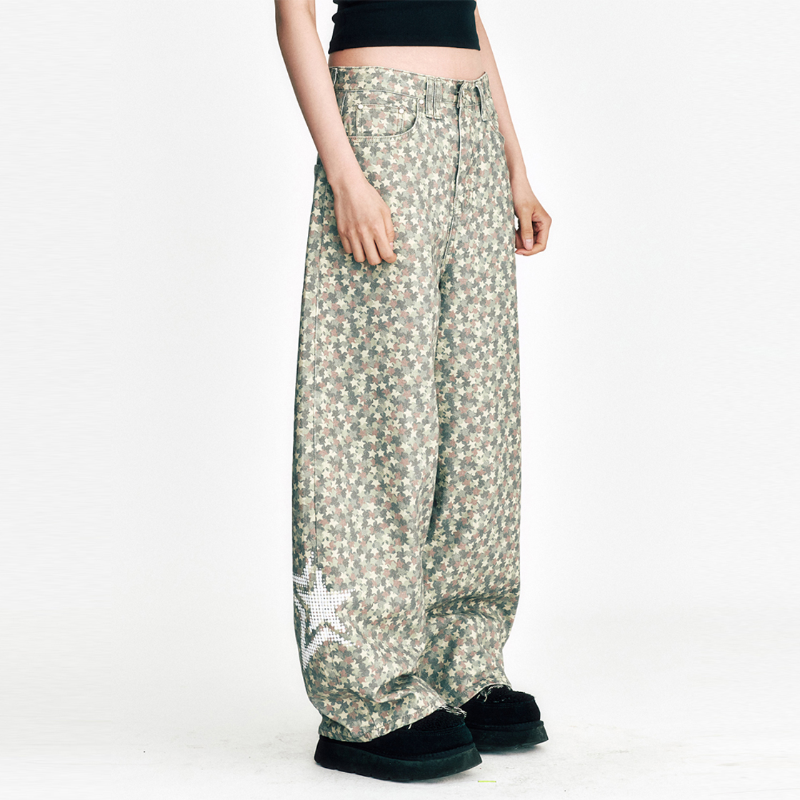 쎄르페 스타 카모 코튼팬츠 베이지(SSERPE Stars Camouflage Cotton Pants Beige) - 3