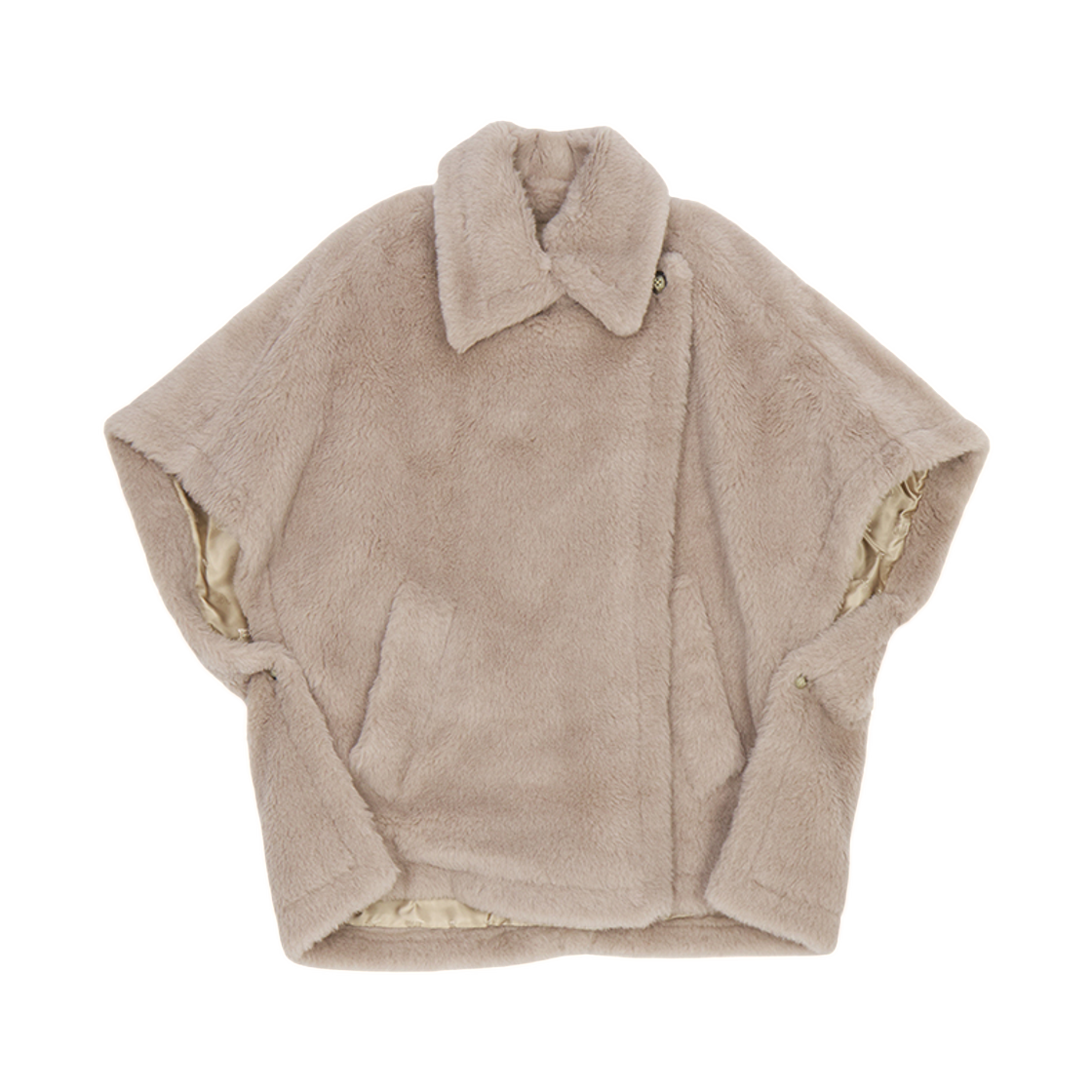 (W) 막스마라 테베 테디 케이프 코트 베이지((W) Max Mara Tebe Teddy Cape Coat Beige)
