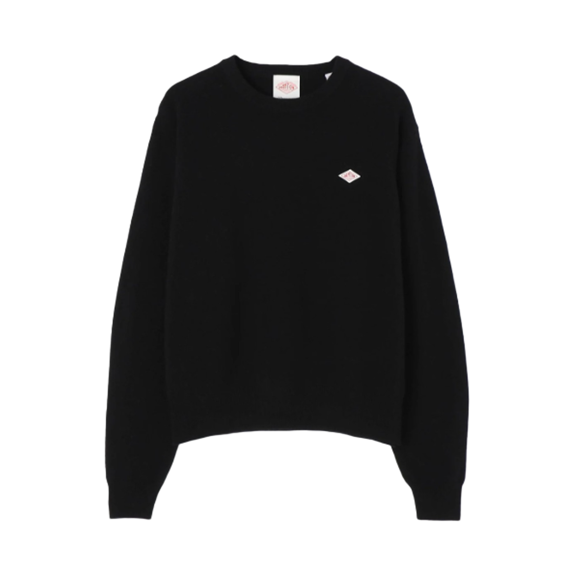 (W) 단톤 램스울 크루넥 니트 풀오버 블랙((W) Danton Lambswool Crewneck Knit Pullover Black)