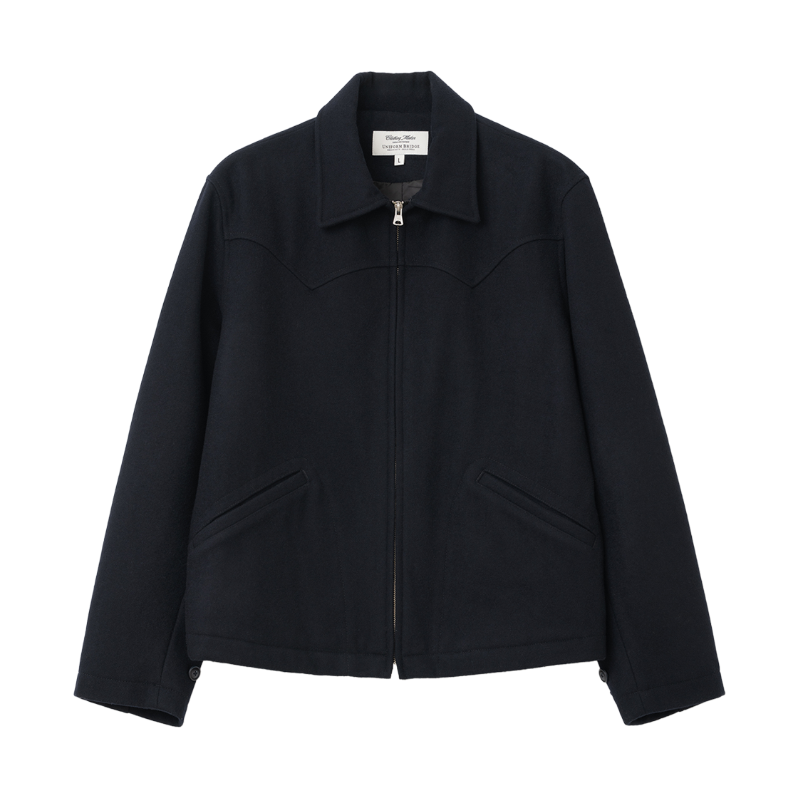 UB2599JK242MDV Uniform Bridge Wool Drizzler Jacket Navy