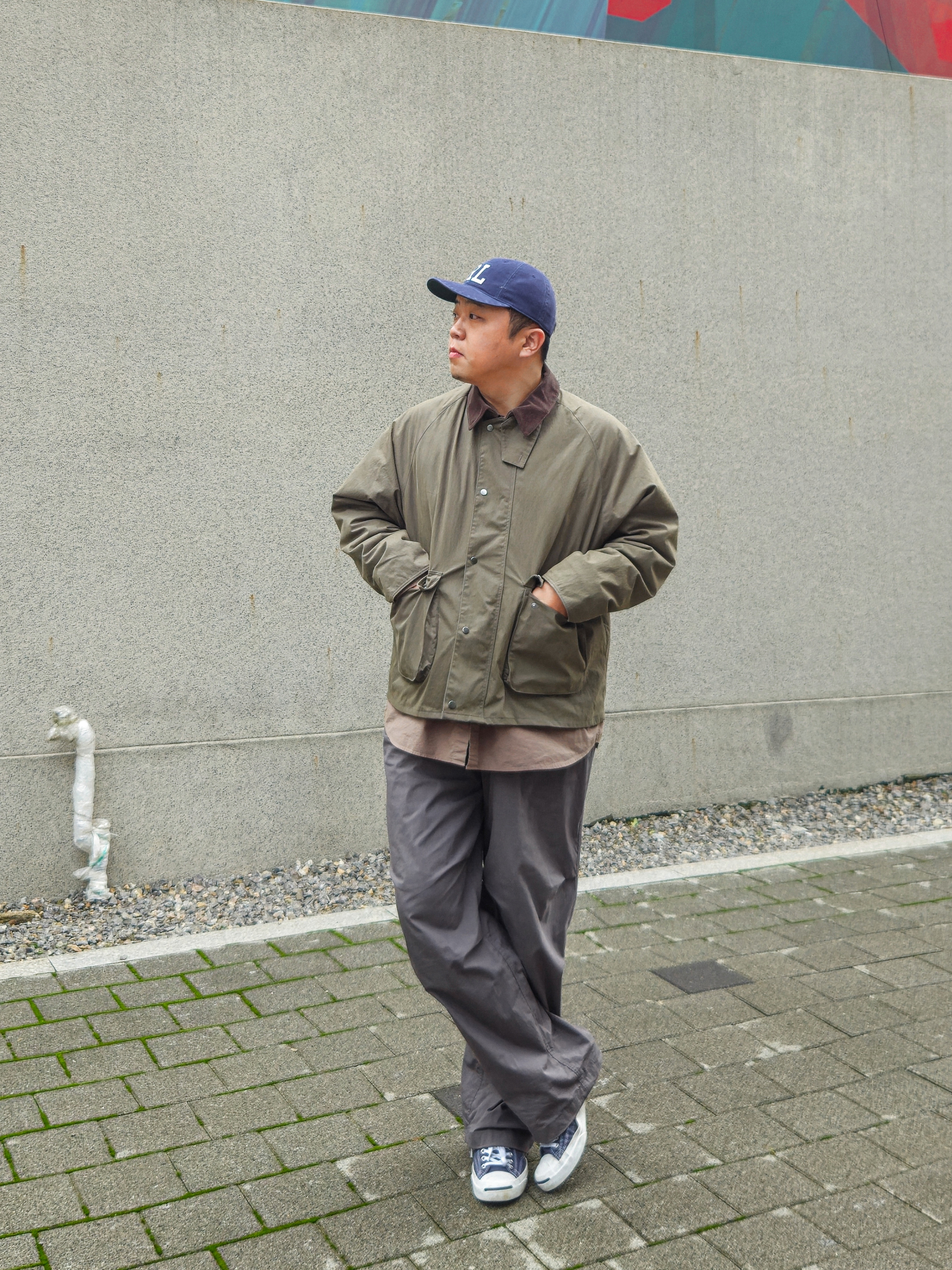 Converse x Fragment Jack Purcell Modern Navy 착용 스타일 - 1