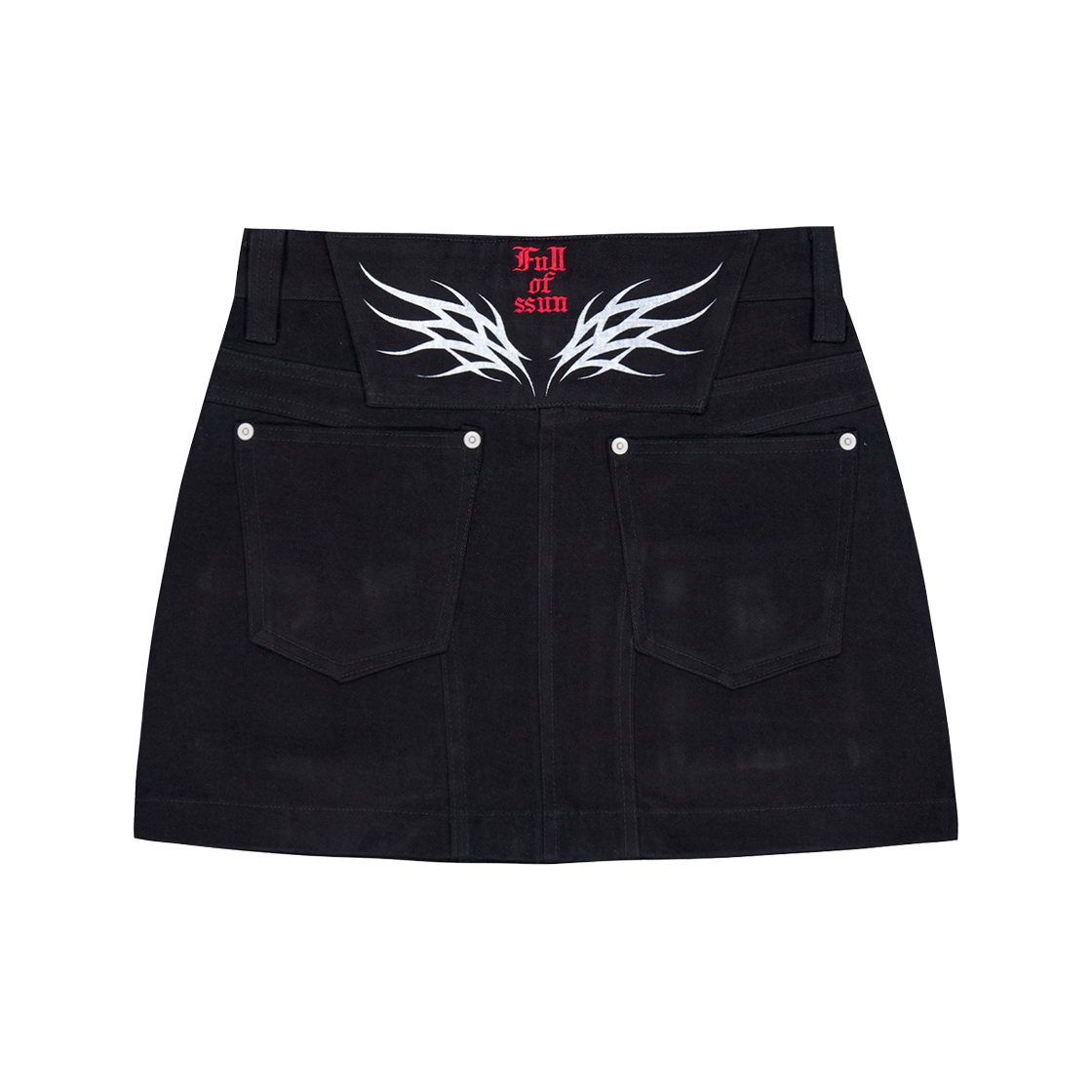 풀오브썬 트램프 스탬프 플레어 스커트 블랙(Full of Ssun Tramp Stamp Flare Pants Black) - 2