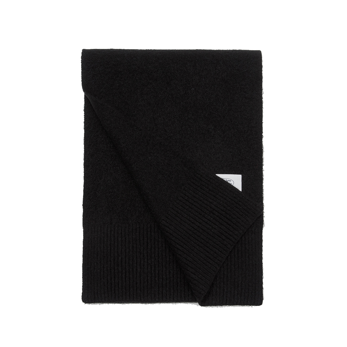 리끌로우 울터치 니트 머플러 블랙(RECLOW Wool Touch Knit Muffler Black) - 2