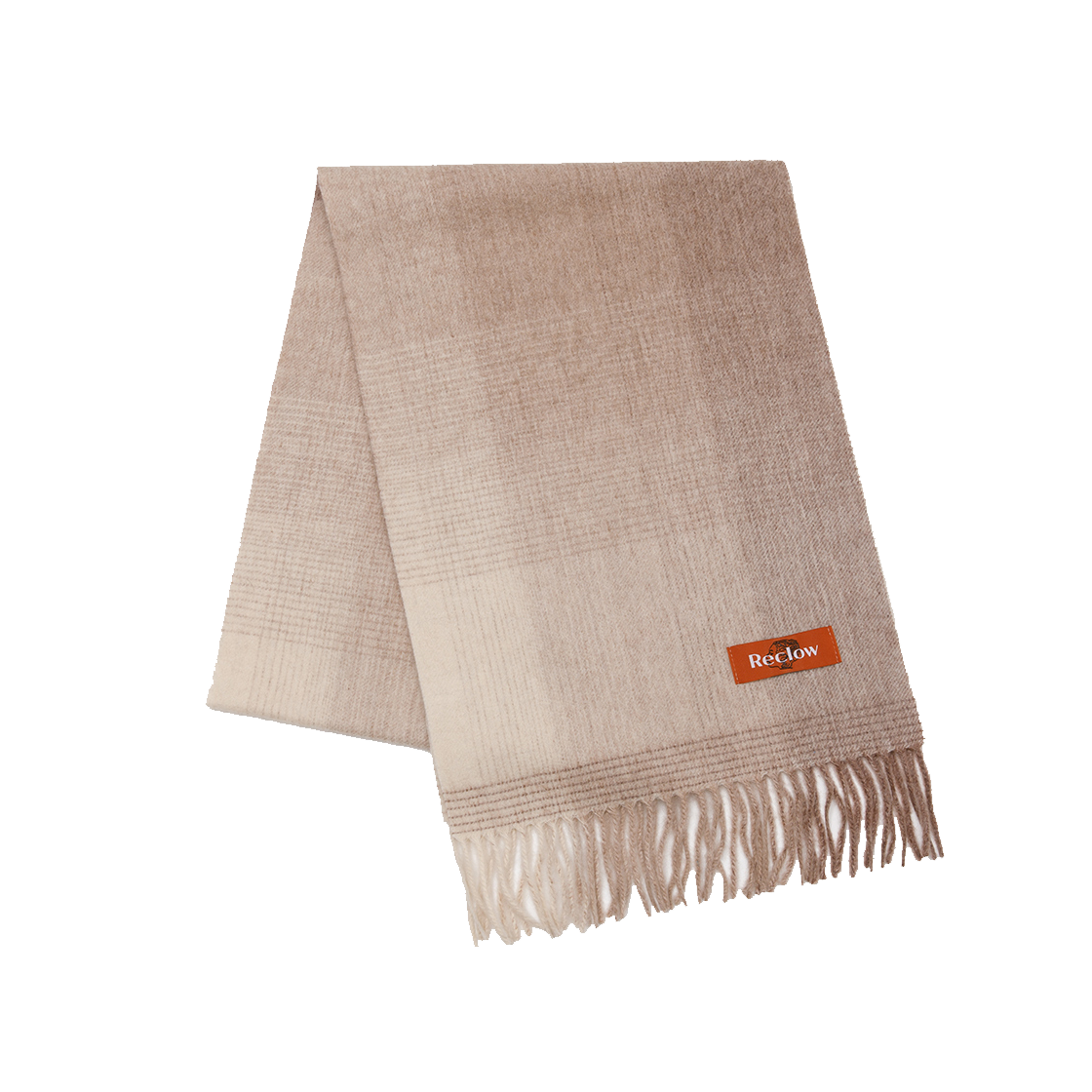 리끌로우 이니 체크 울 100% 머플러 핑크 베이지(RECLOW Eeny Check Wool 100% Muffler Pink Beige) - 1