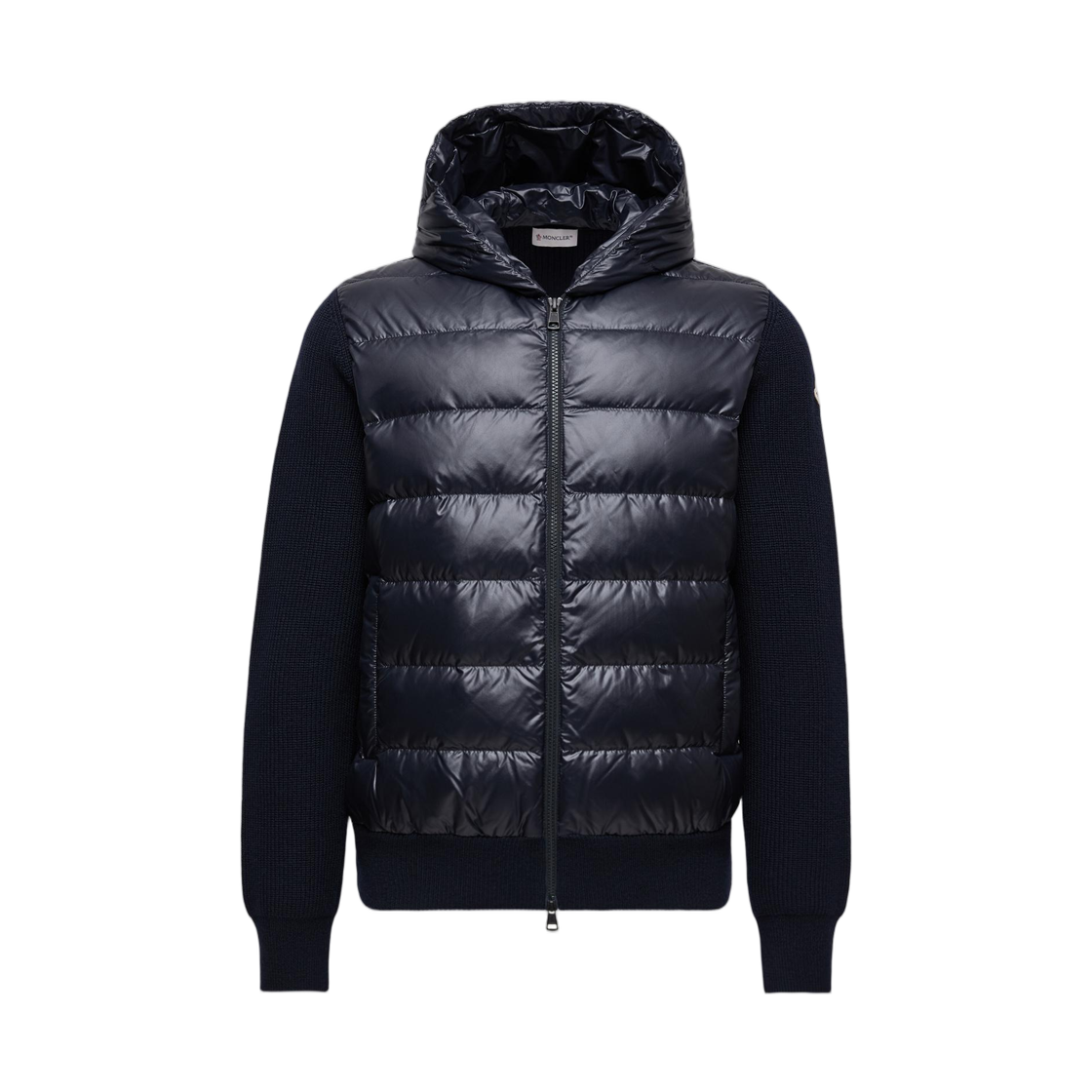 몽클레르 패딩 울 집업 후드 네이비 블루 - 25FW(Moncler Padded Wool Zip Up Hoodie Navy Blue - 25FW) - 1