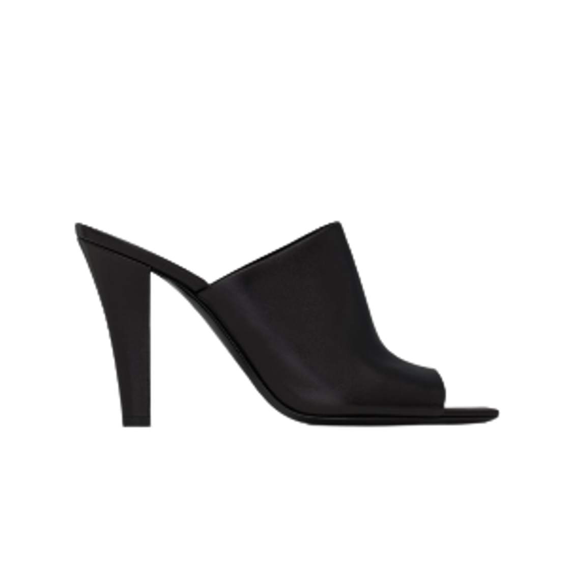 818037-AADGZ-1000 (W) Saint Laurent Jill Mules in Smooth Leather Black
