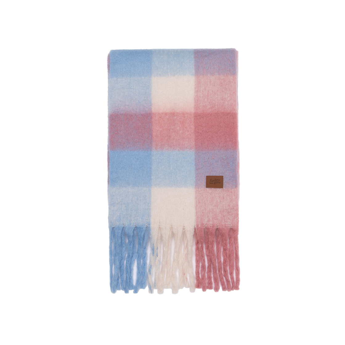 리끌로우 스노우 체크 머플러 핑크(RECLOW Snow Check Muffler Pink) - 3