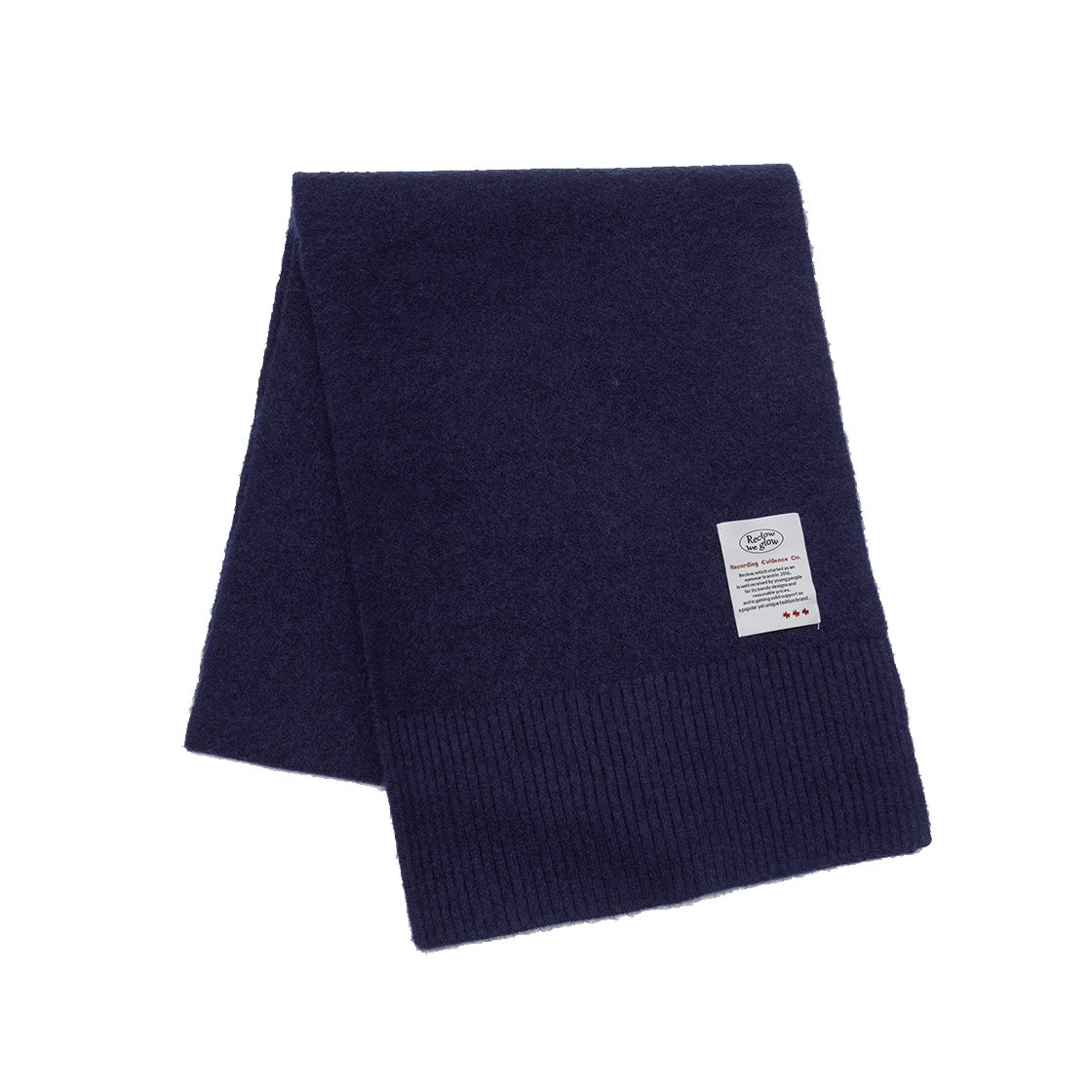 Wool Touch Knit Muffler Navy RECLOW Wool Touch Knit Muffler Navy