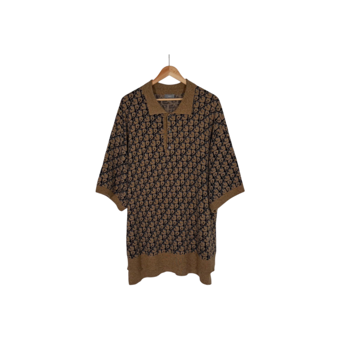 디올 x 캑터스 잭 남성 오블리크 자카드 니트 스캇 폴로 티셔츠 L(Dior x Cactus Jack Oblique Jacquard Knit Scott Polo Shirt L)