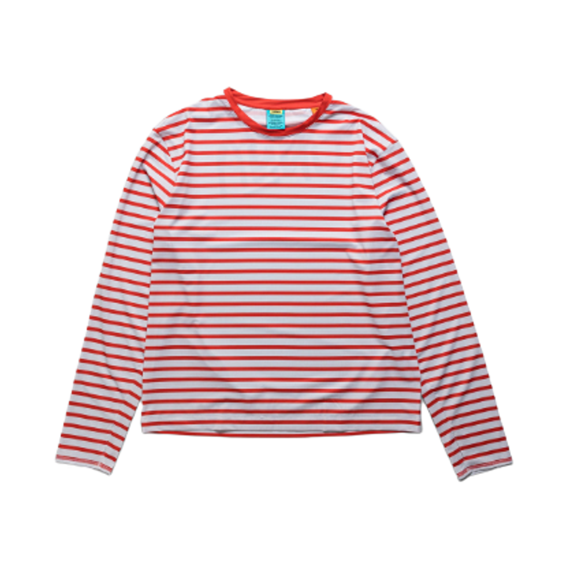 우나 스트라이프 롱슬리브 티셔츠 화이트 레드(Unna Striped Long Sleeve T-Shirt White Red)