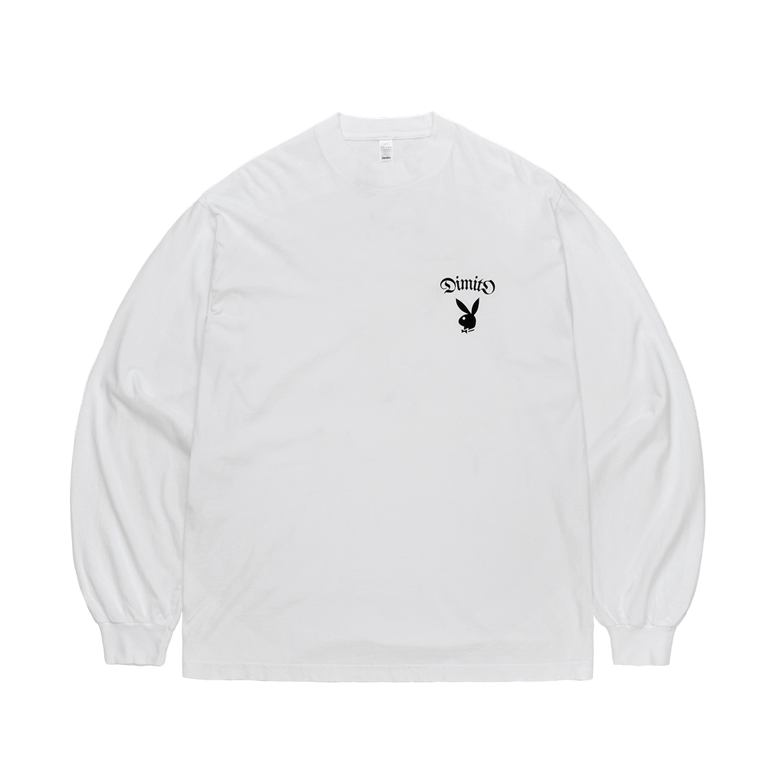 FVEG43212 [Dimito X PLAYBOY] Bunny Graphic Lsv Gd 6.5Oz Tee White