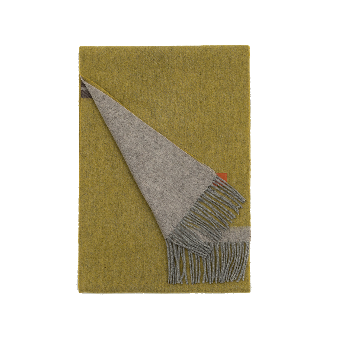 리끌로우 울 100% 배색 머플러 투톤그린(RECLOW Wool 100% Muffler  TwoTone Green) - 2