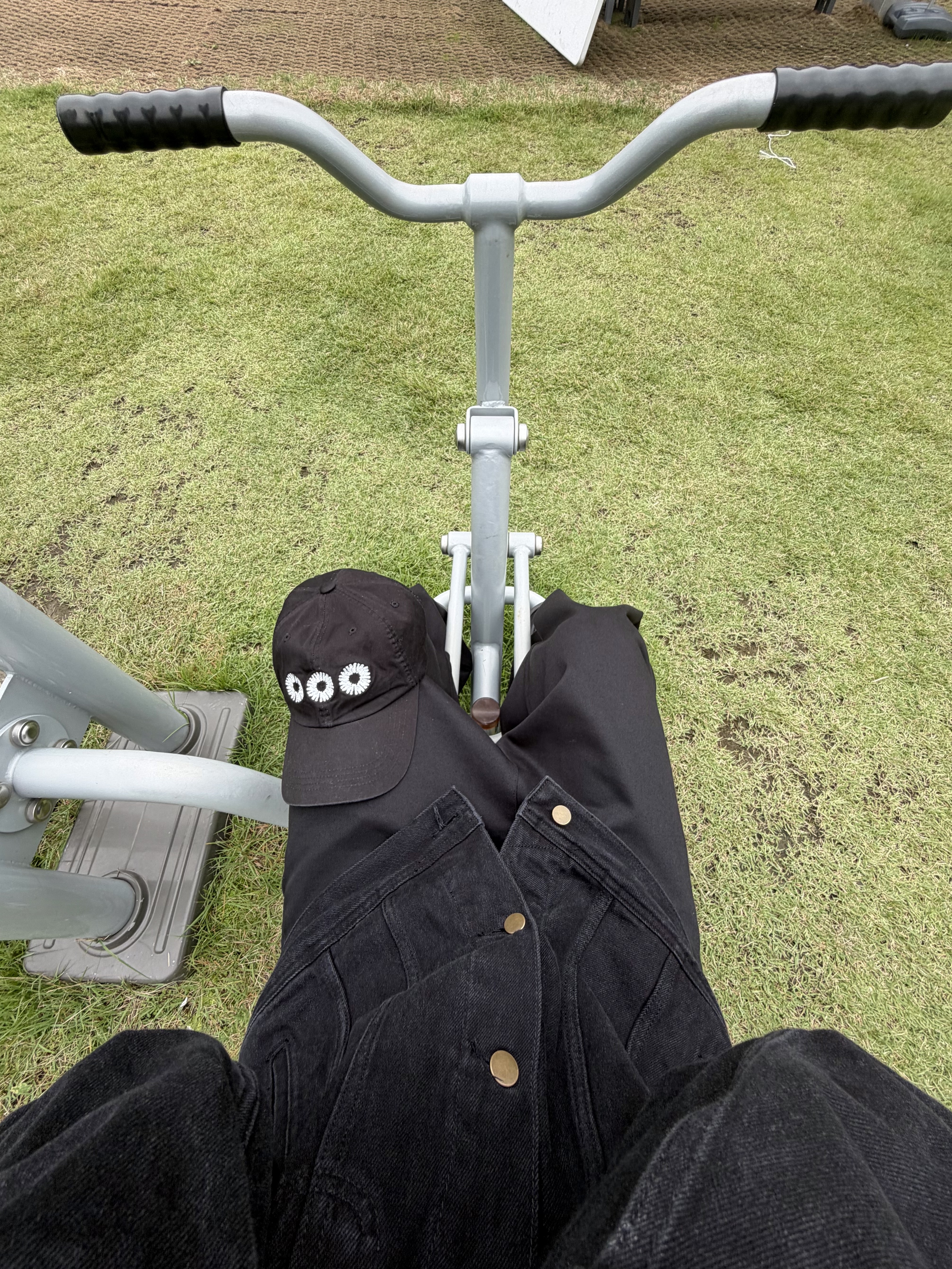 ersco Ancient Denim Trucker Jacket Black, LOSTGARDEN Route Black 착용 스타일 - 7