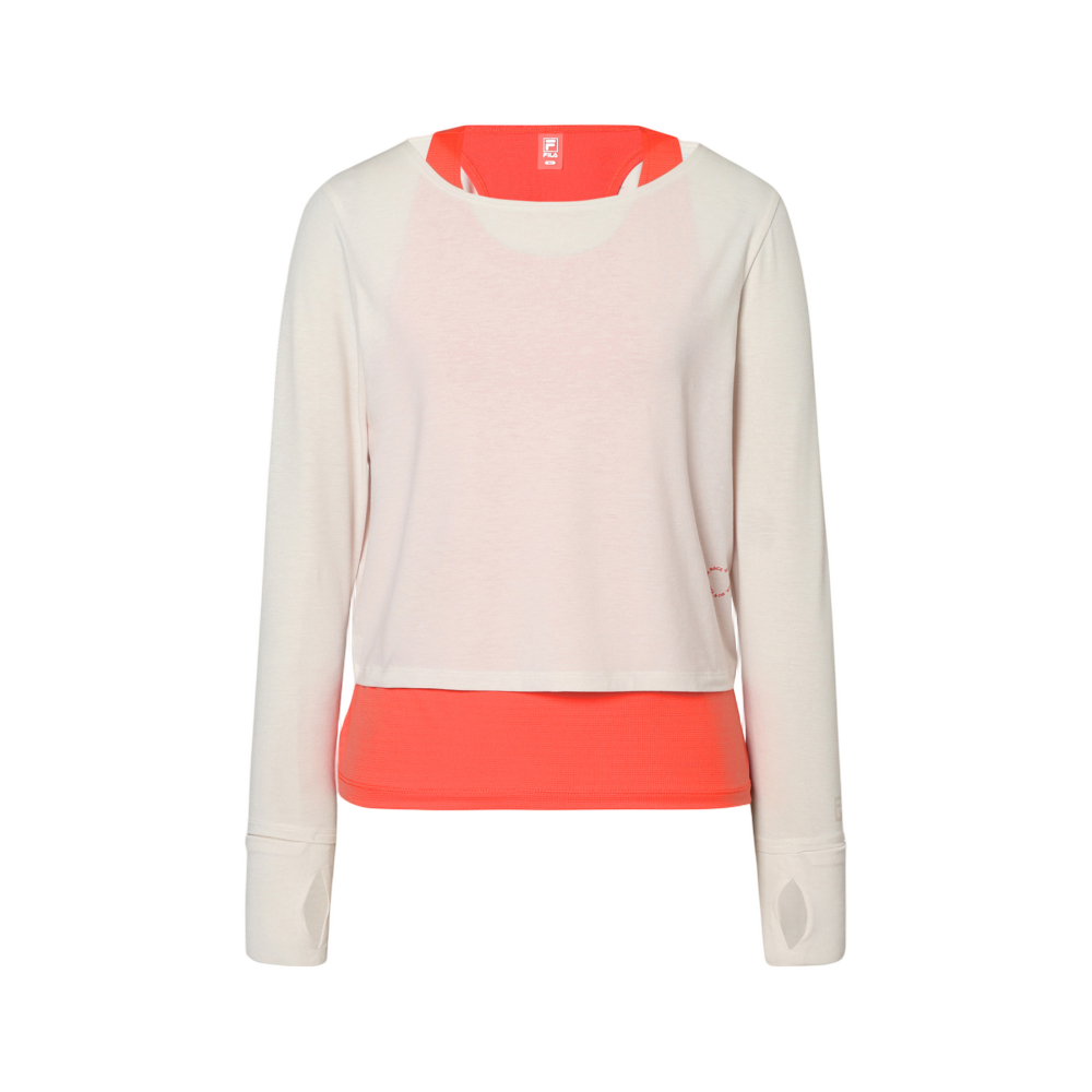 1100FS253RL02F004290 [6% 적립] FILA UV Layered Long Sleeve Tee Beige