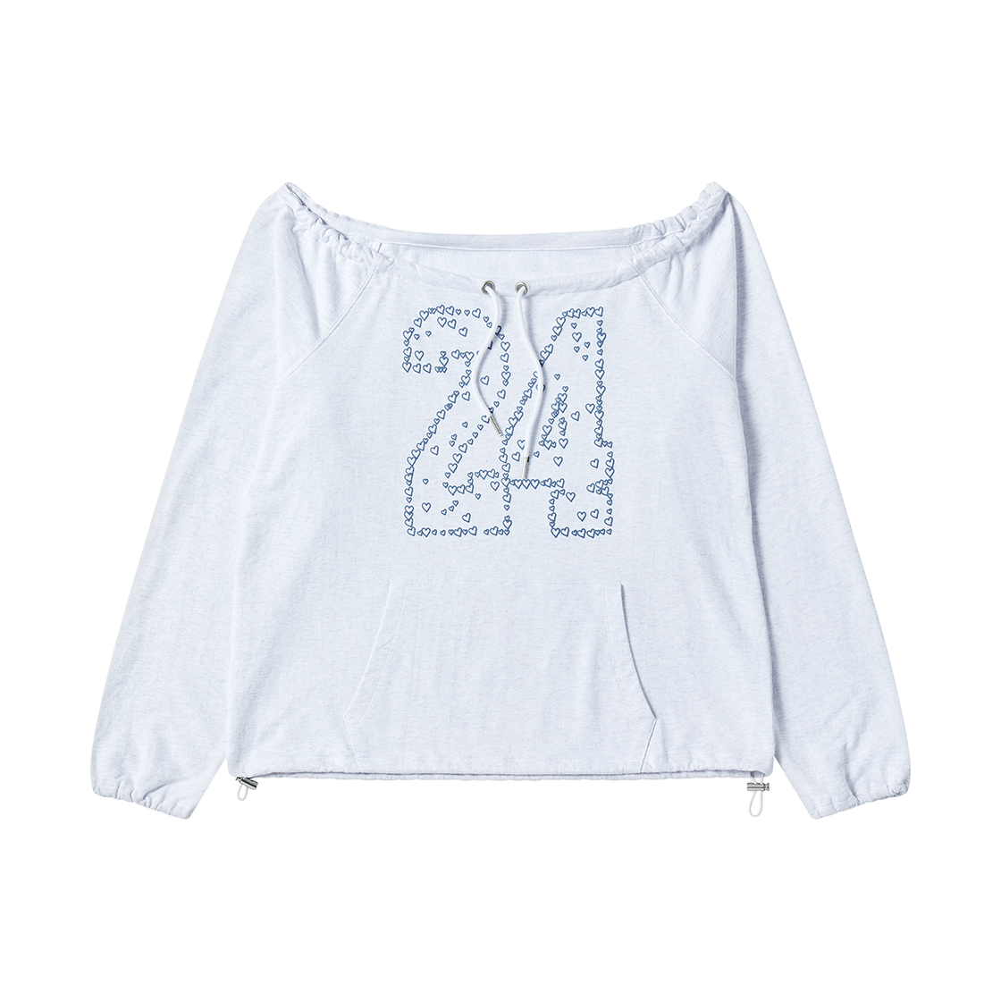 RG_25_FA2_LS_11 Rogin N Rosie Heart Number String Long Sleeve Gray