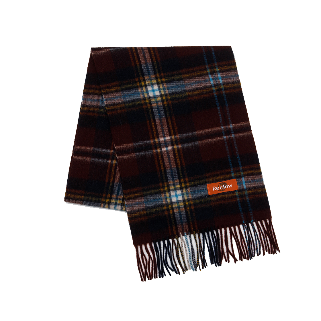 리끌로우 이니 체크 울 100% 머플러 와인(RECLOW Eeny Check Wool 100% Muffler Wine) - 1