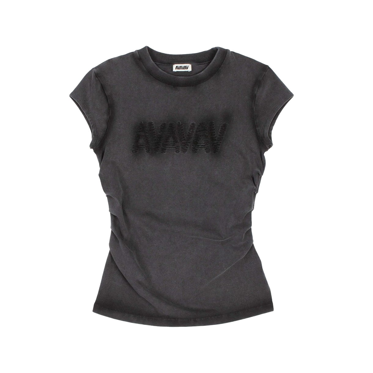 아바바브 우먼 베이비 티셔츠 컷 AV 로고 블랙 - 25FW(Avavav Women Baby T-Shirt Cut AV-Logo Black - 25FW)
