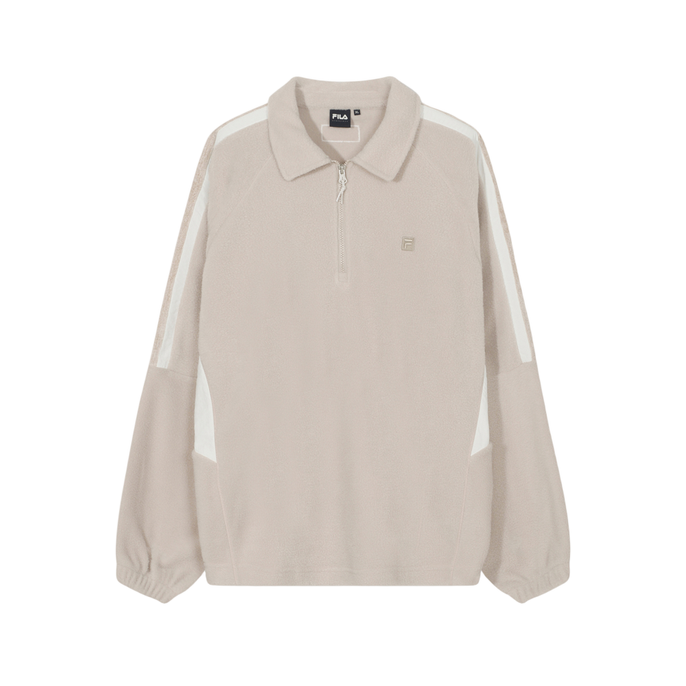 1100FS254PO01X001260 [6% 적립] FILA Fleece Half-Zip Sweatshirt Beige