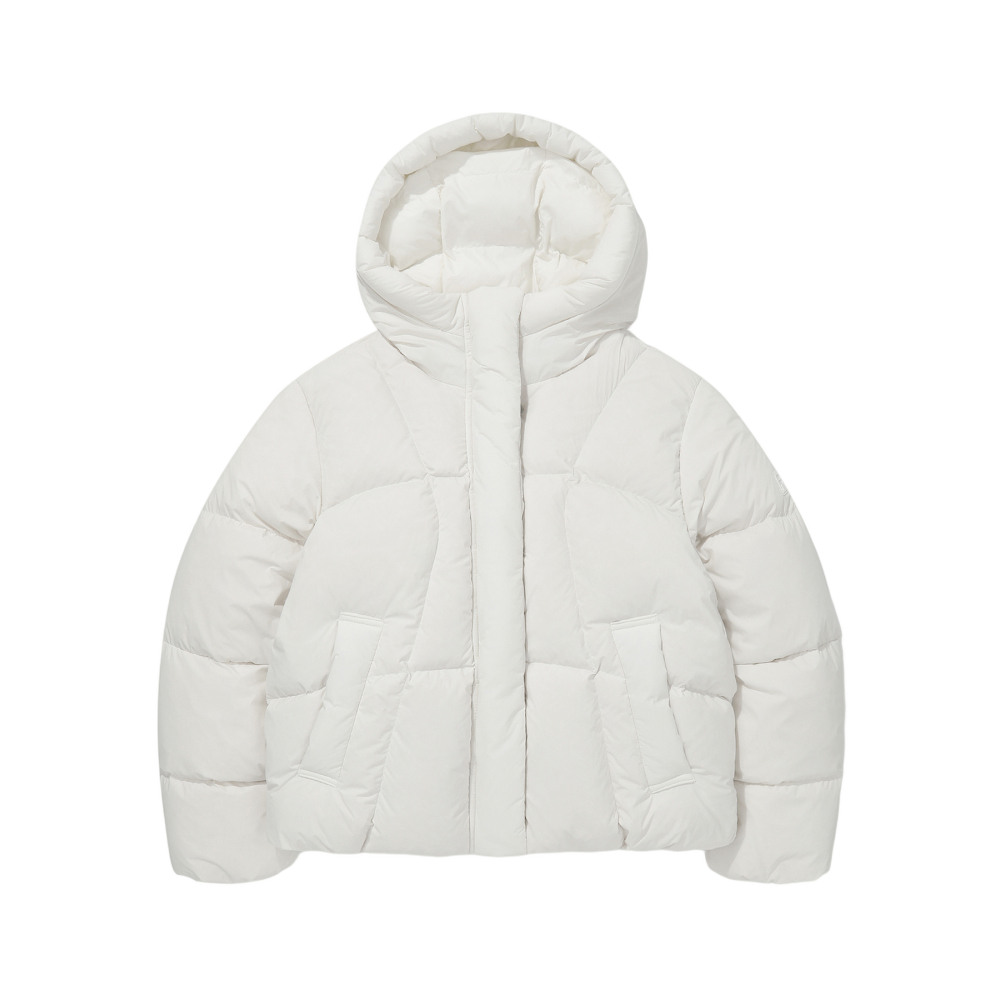 [6% 적립] 휠라 여성 플로우 후드 다운 화이트