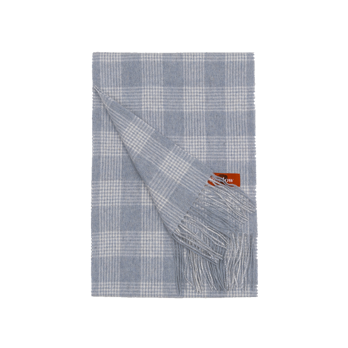 리끌로우 울 100% 체크 머플러  그레이 블루(RECLOW Wool 100% Check Muffler  Gray Blue) - 2