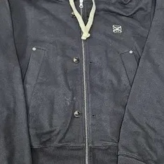 SATUR Teo Cotton All Day Hood Zip-up Classic Charcoal 착용 스타일 - 2