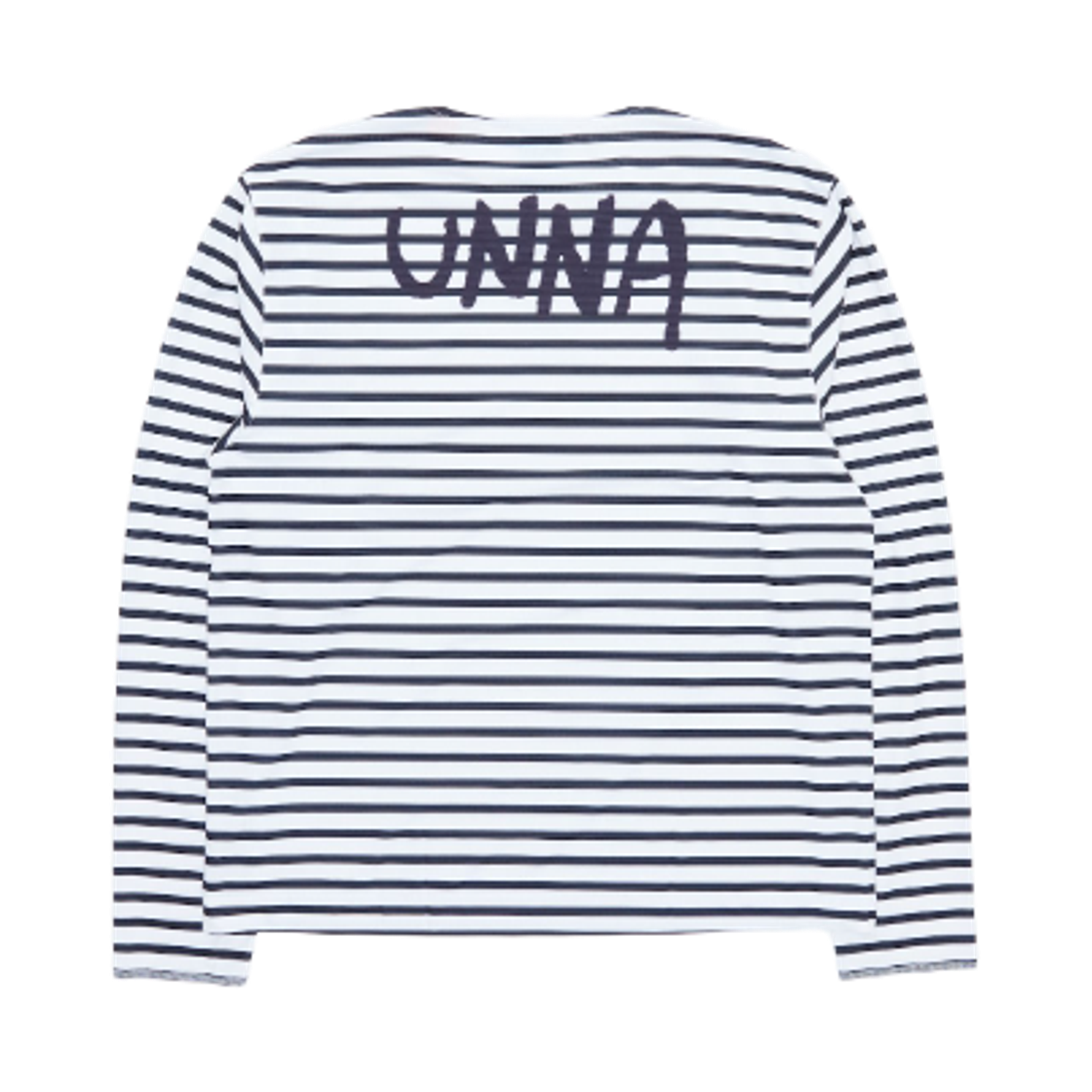 우나 스트라이프 롱슬리브 티셔츠 화이트 네이비(Unna Striped Long Sleeve T-Shirt White Navy) - 2