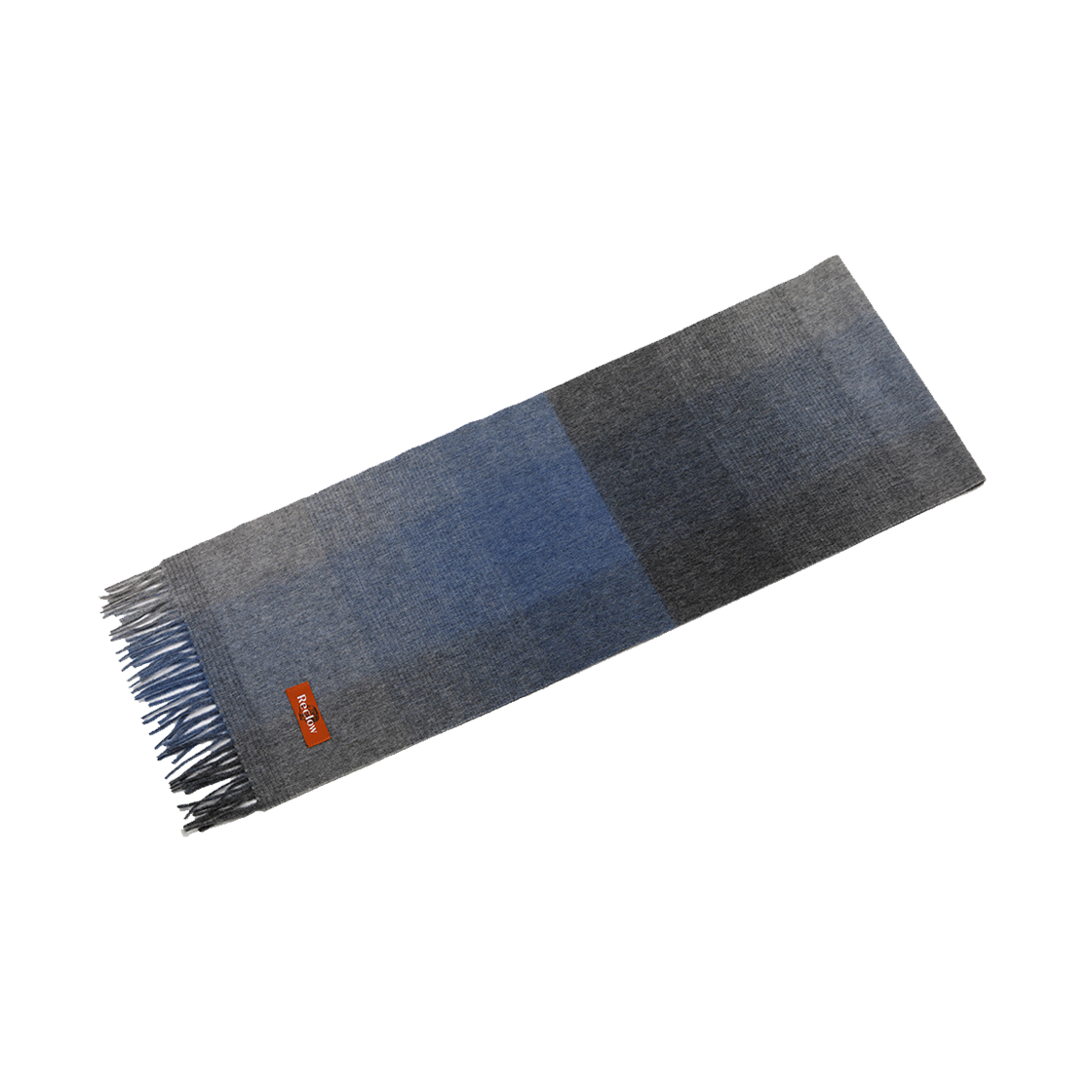 리끌로우 이니 체크 울 100% 머플러 딥 블루(RECLOW Eeny Check Wool 100% Muffler Deep Blue) - 3