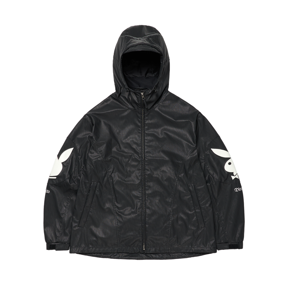 NVTK41112 [Dimito X PLAYBOY] Bunny Faux Leather Jacket Black