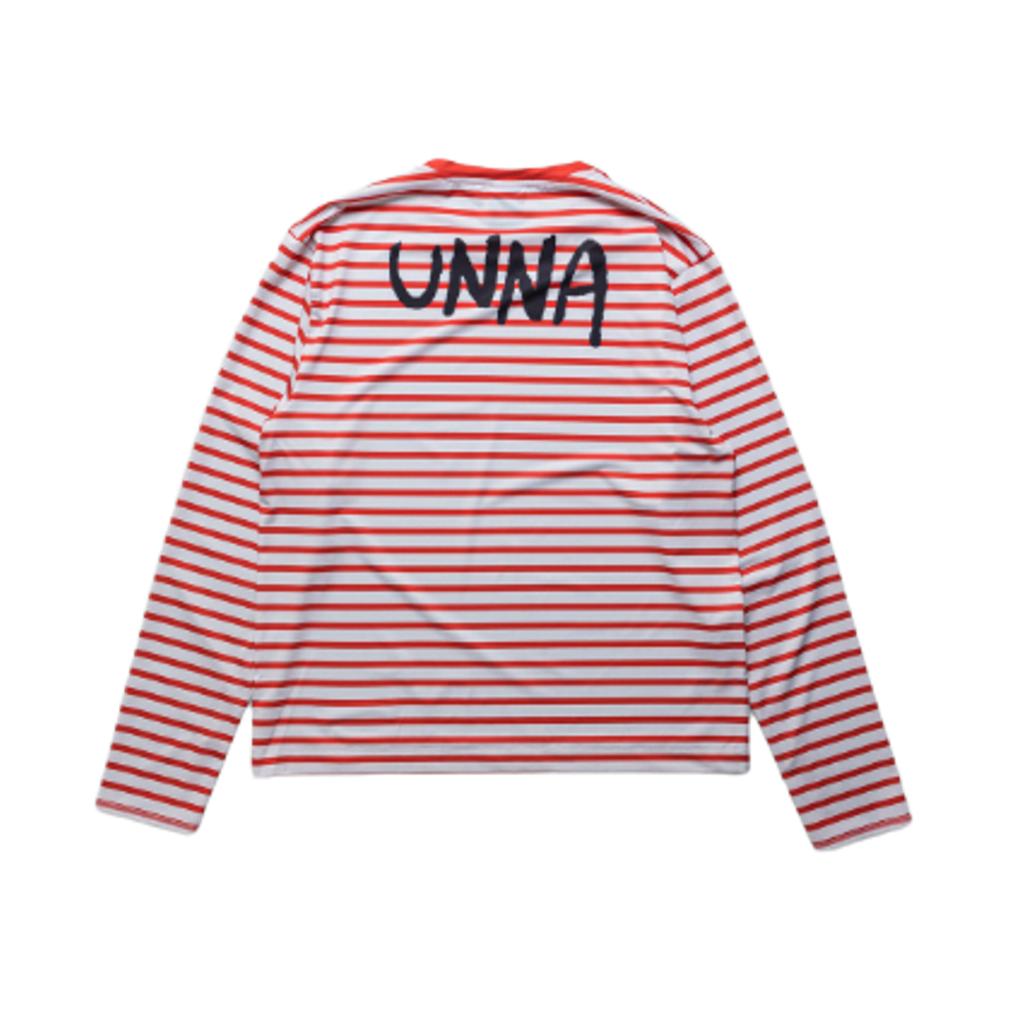 우나 스트라이프 롱슬리브 티셔츠 화이트 레드(Unna Striped Long Sleeve T-Shirt White Red) - 2