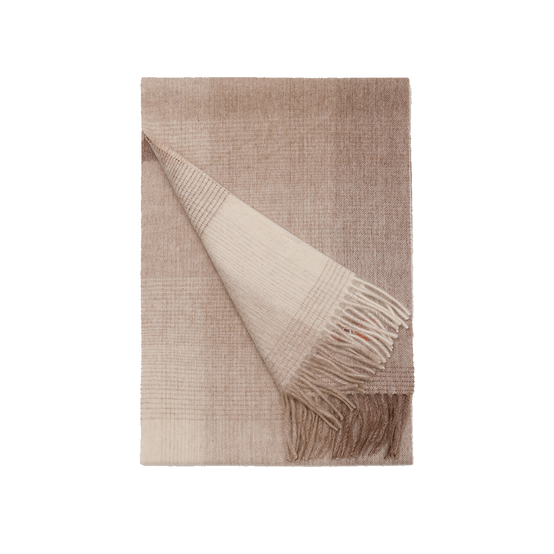 리끌로우 이니 체크 울 100% 머플러 핑크 베이지(RECLOW Eeny Check Wool 100% Muffler Pink Beige) - 2