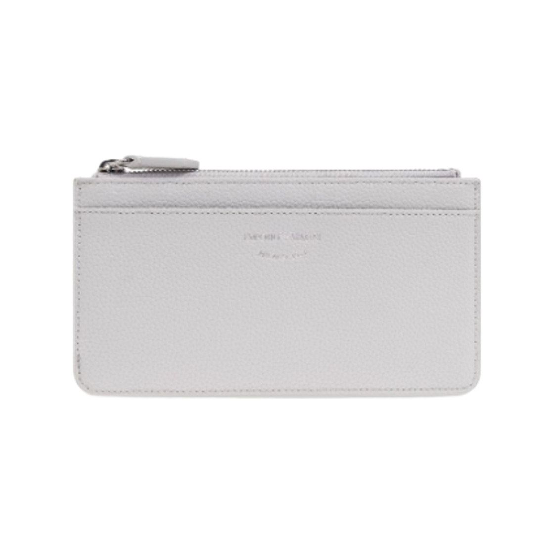 EW000547AF11953U8005 Emporio Armani Zipped Card Holder Silver