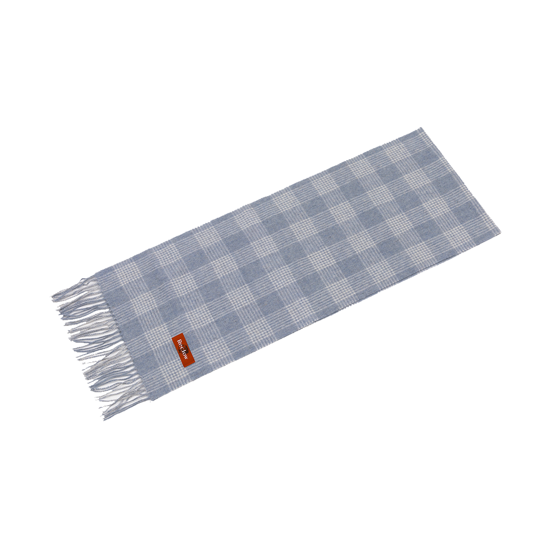 리끌로우 울 100% 체크 머플러  그레이 블루(RECLOW Wool 100% Check Muffler  Gray Blue) - 3