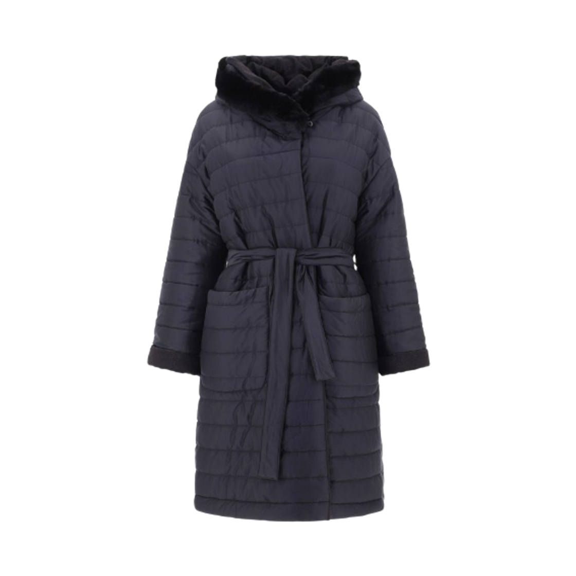 (W) 에르노 리버시블 다운 코트 블랙((W) Herno Reversible Down Coat Black) - 2
