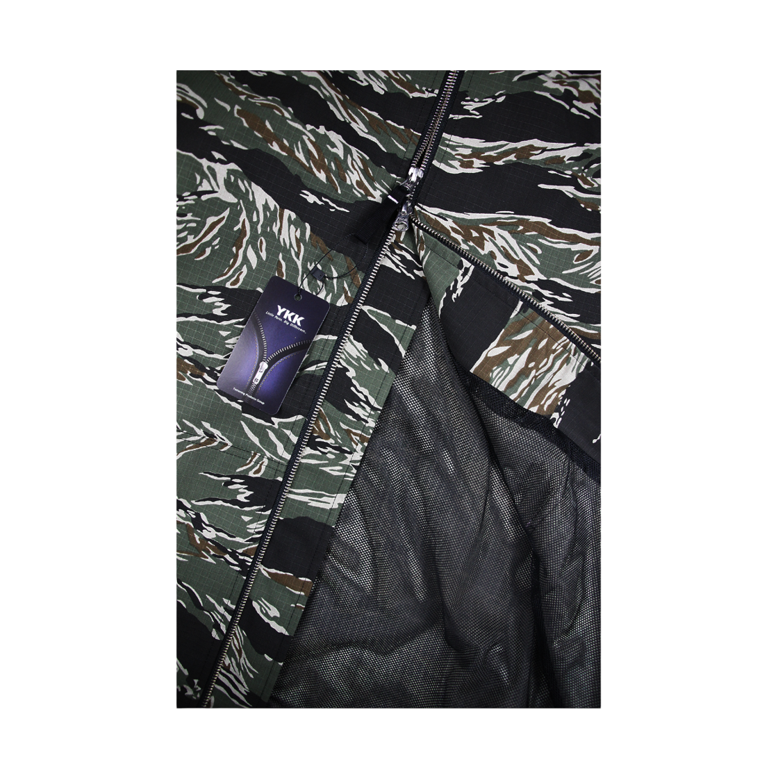 위얼드월드 카모플라쥬 웨이브로고 후드 집업 타이거카모(Weird World Camo Wavelogo Hoodie zip-up Tigercamo) - 5