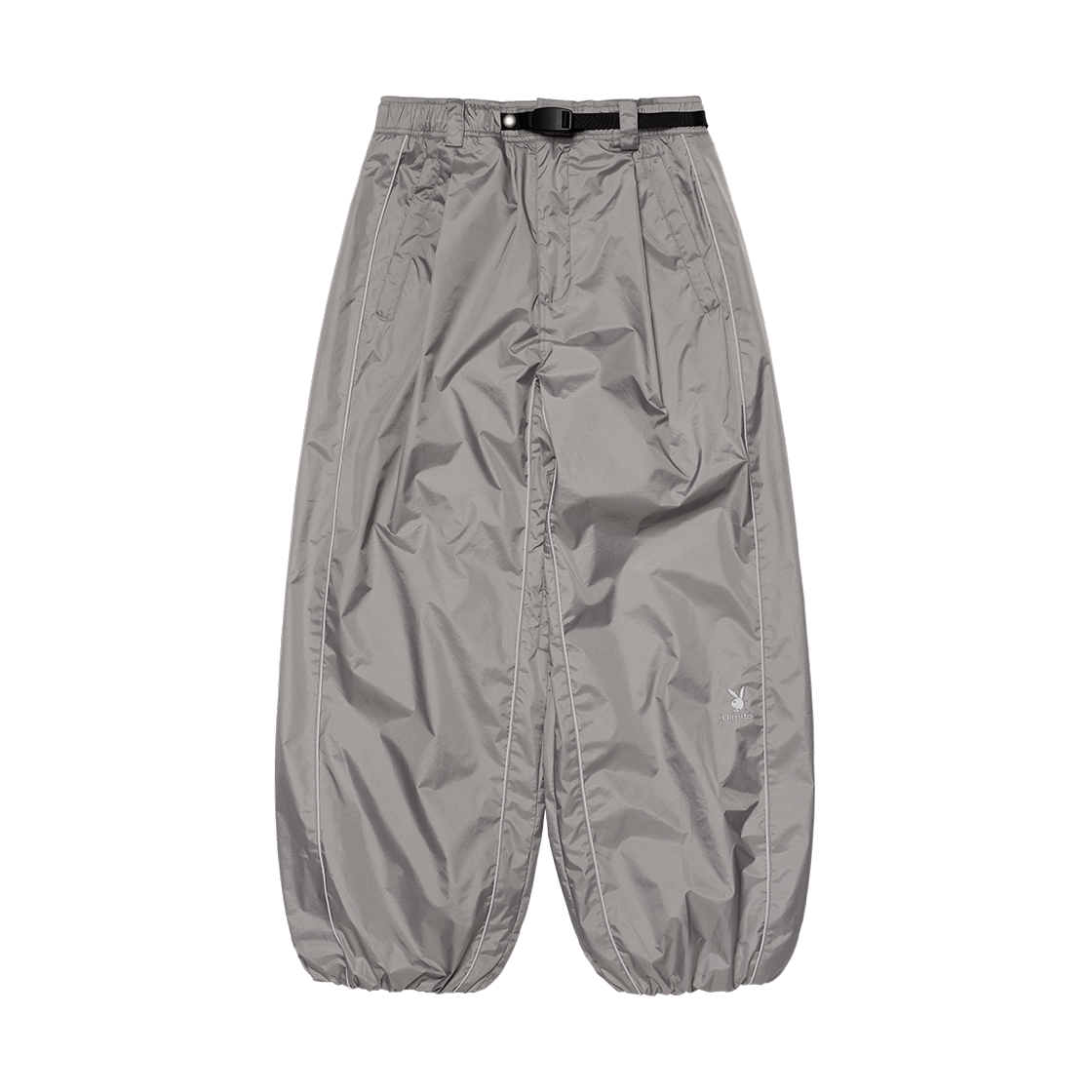 NVST33429 [Dimito X PLAYBOY] Piping Banded Pants Wide Fit Lv.2 Concrete Grey