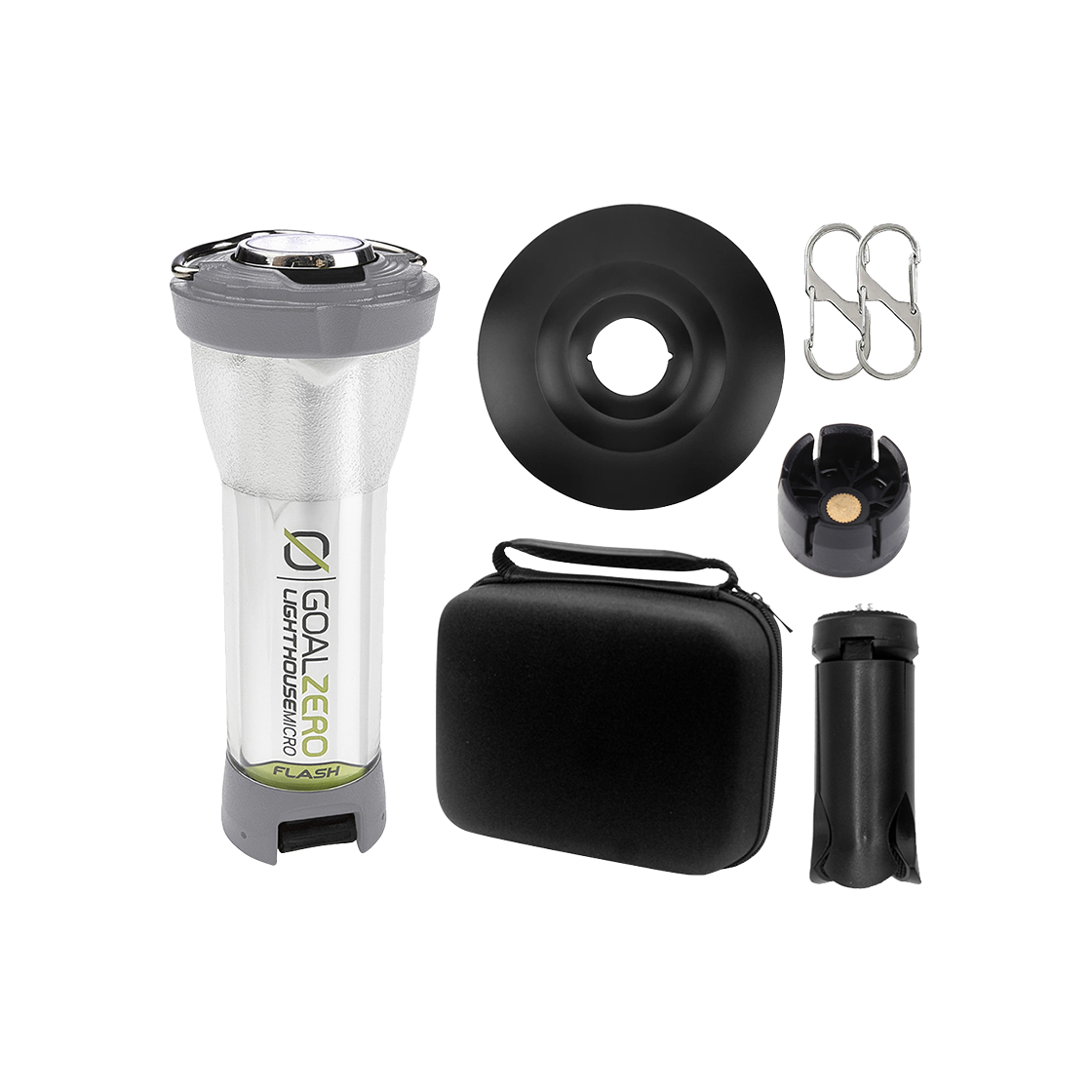 골제로 라이트하우스 마이크로 랜턴 그레이 에디션 싱글 키트 캠핑 패키지(GOALZERO Lighthouse Micro Flash USB Rechargeable Lantern Gray Edition Single Kit)